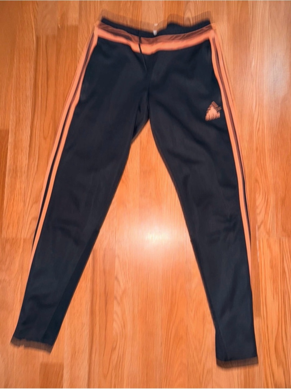 Women’s Black Track Pants with Orange Trim